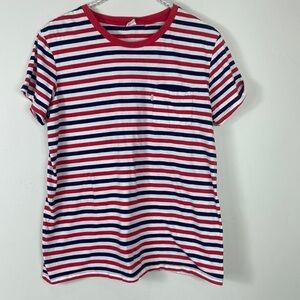Levi’s Red White & Blue Stripe Short Sleeve Tee Medium